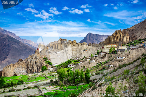 Image of Dhankar Gompa. India. Spiti Valley