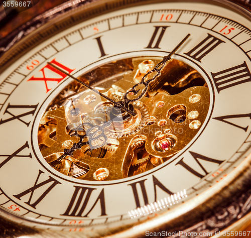 Image of Close up on vintage clock