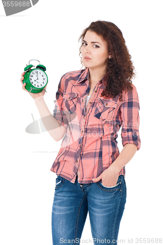 Image of Girl with clock