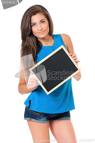 Image of Girl with blackboard