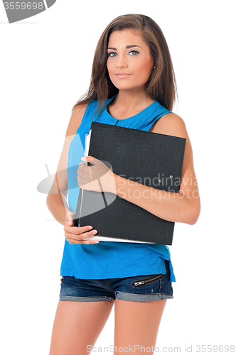 Image of Girl with folders