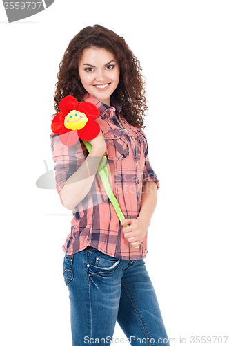 Image of Girl with flower