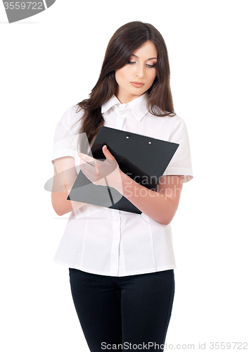 Image of Woman with clipboard