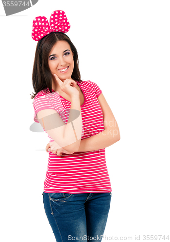 Image of Girl with bow