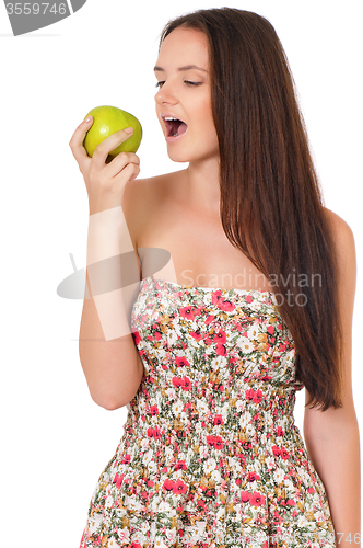 Image of Girl with apple