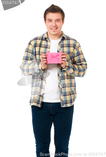 Image of Man with present 