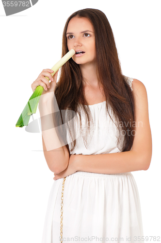 Image of Girl with vegetables