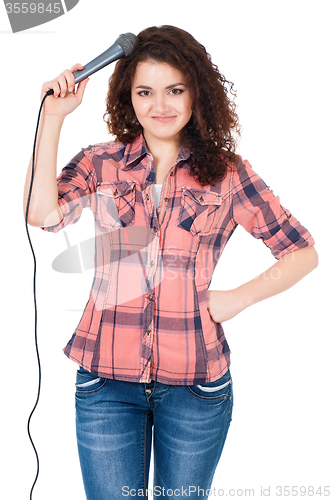 Image of Girl with microphone 