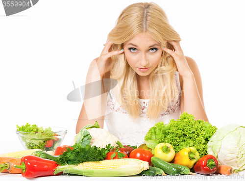 Image of Woman with vegetables 