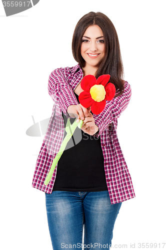 Image of Girl with flower