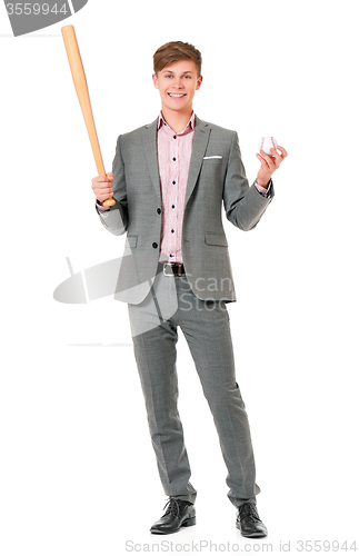 Image of Man with baseball bat