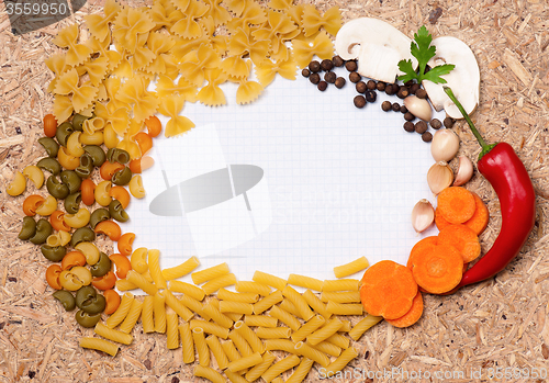 Image of Frame of pasta