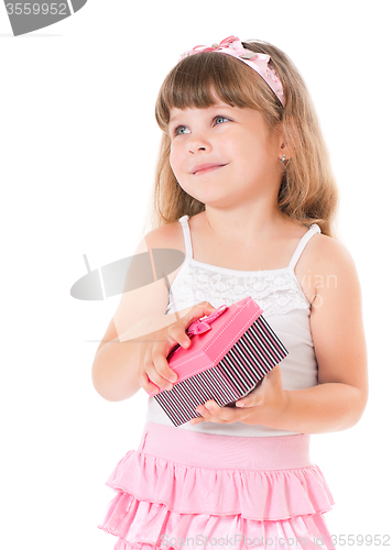 Image of Girl with gift box