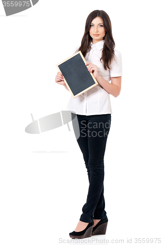 Image of Girl with blackboard