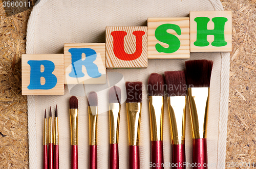 Image of Makeup brushes