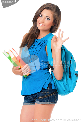 Image of Girl with books