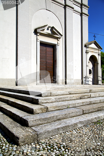 Image of italy church  varese  the old door   and mosaic  daY 