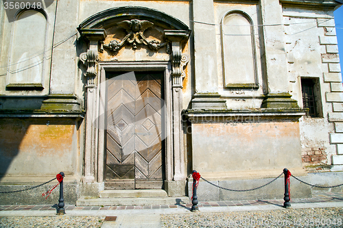 Image of   italy church santo   varese  the old door entrance 