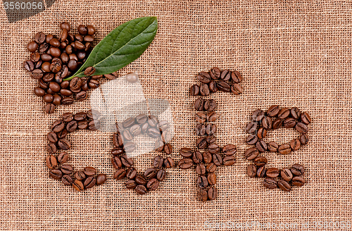 Image of Text of coffee beans