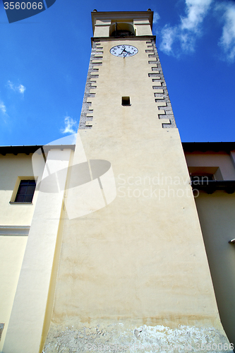 Image of sumirago old abstract in  and church tower bell sunny day