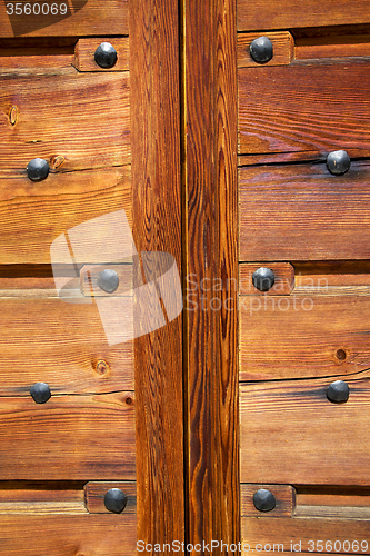 Image of  tradate abstract   rusty   brown knocker  closed   lombardy    