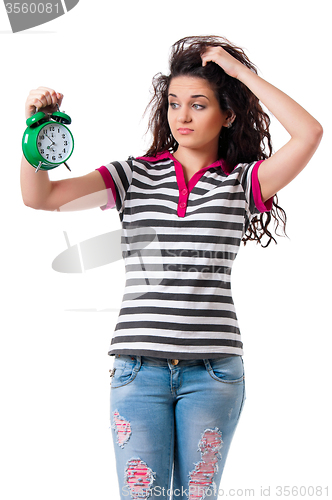 Image of Girl with clock