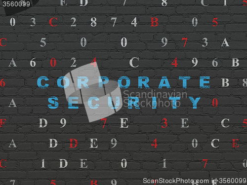 Image of Safety concept: Corporate Security on wall background