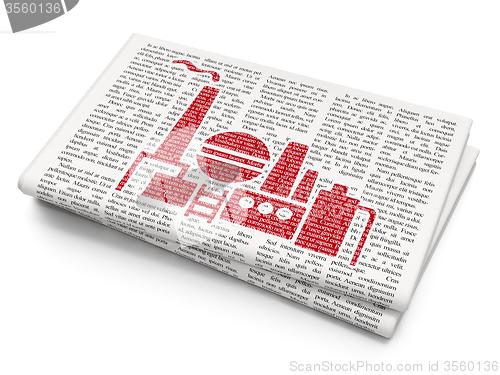 Image of Industry concept: Oil And Gas Indusry on Newspaper background