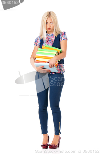 Image of Woman with books