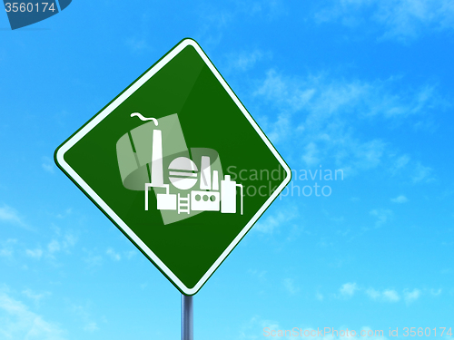 Image of Business concept: Oil And Gas Indusry on road sign background