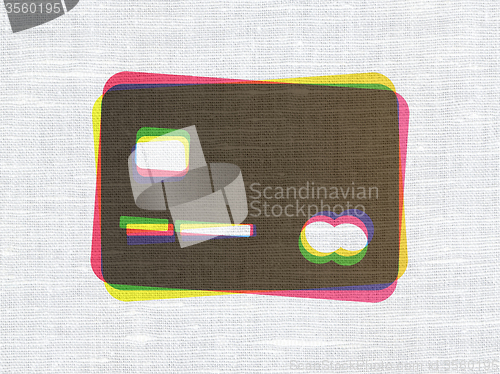 Image of Banking concept: Credit Card on fabric texture background