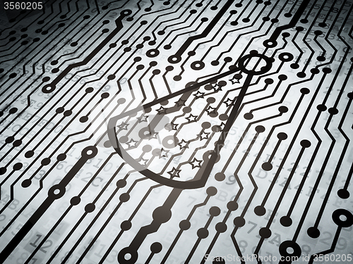 Image of Entertainment, concept: circuit board with Party Hat