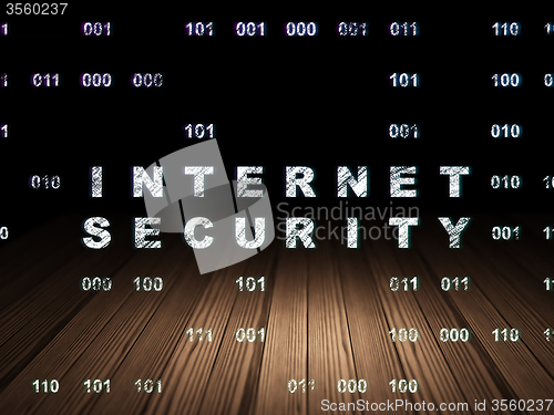 Image of Privacy concept: Internet Security in grunge dark room