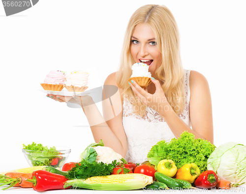 Image of Woman with vegetables 