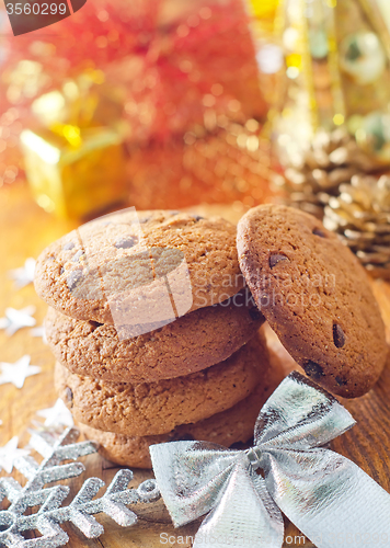 Image of Cookies for christmas on the wooden board