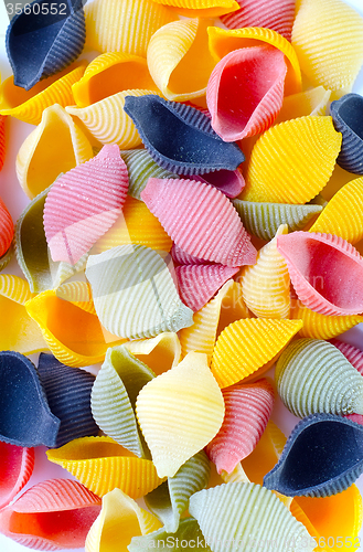 Image of Background from raw color pasta