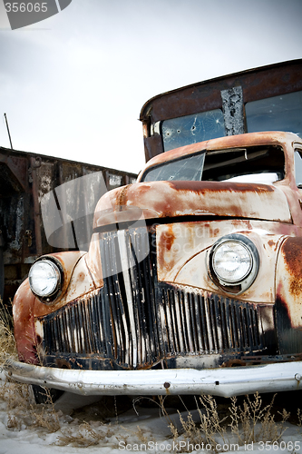 Image of truck abandoned