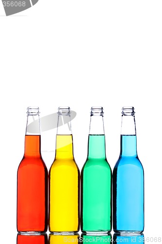 Image of bottles isolated on white