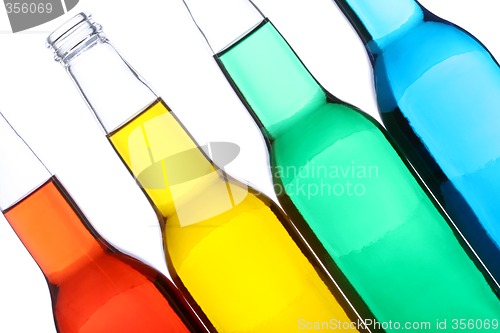 Image of bottles isolated on white