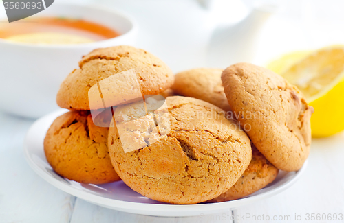 Image of Sweet cookies with fresh tea 