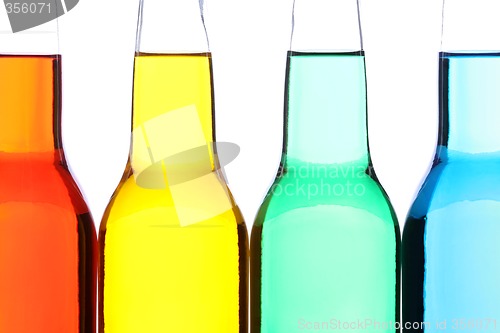 Image of bottles closeup isolated