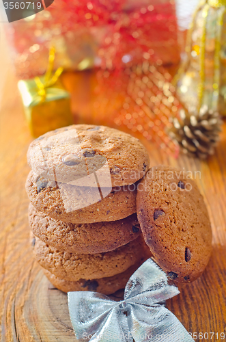 Image of Cookies for christmas on the wooden board