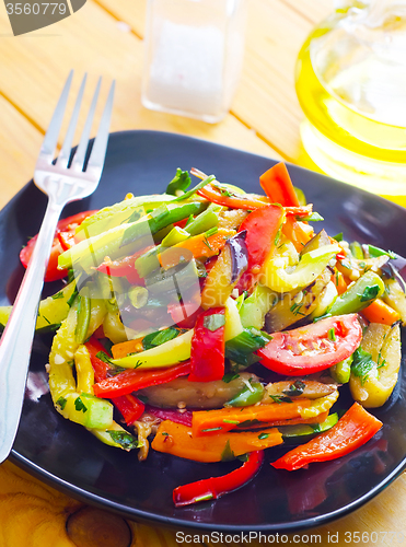 Image of Stir fried variety of vegetables , Thai style food