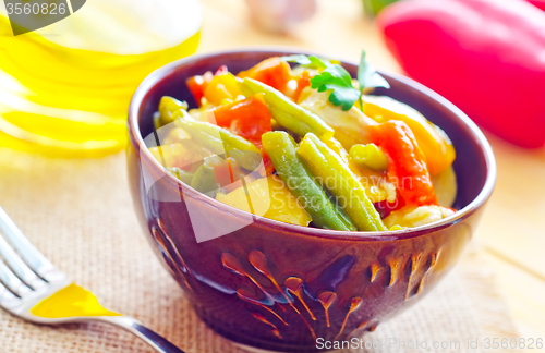 Image of Fresh vegetable stew in the bowl