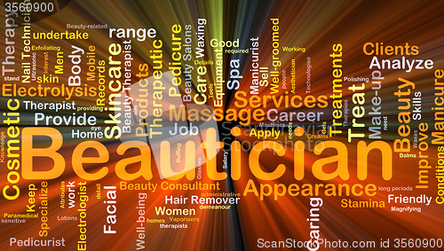 Image of Beautician background concept glowing