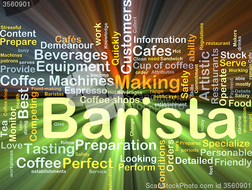 Image of Barista background concept glowing