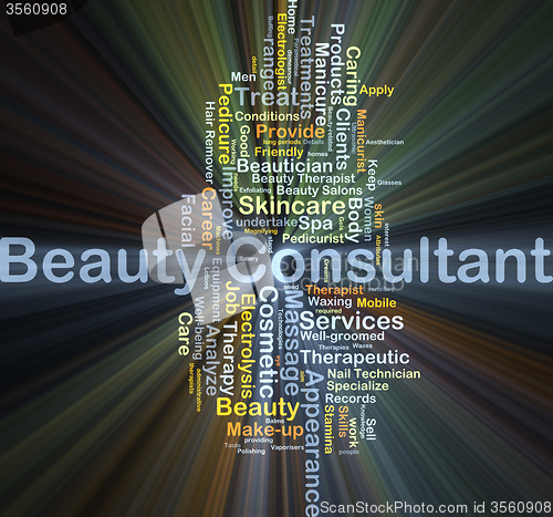 Image of Beauty consultant background concept glowing