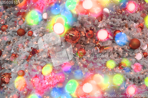 Image of christmas color lights as holiday background