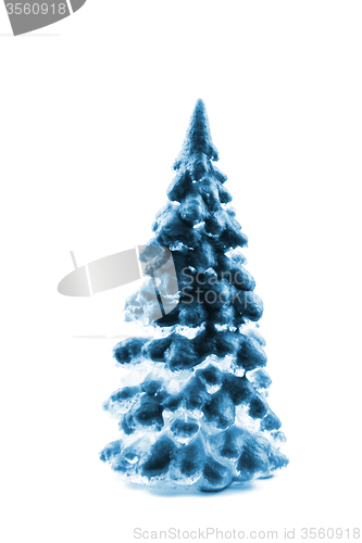 Image of christmas tree from the plastic  and gold 