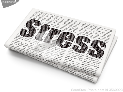 Image of Medicine concept: Stress on Newspaper background